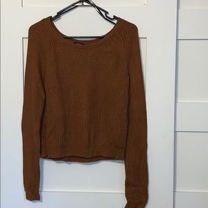 Off The Shoulder Cropped Cozy Sweater